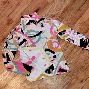 Emilio Pucci Pink and Black Patterned Top